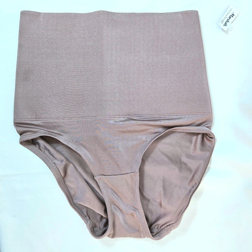 Skinnygirl Womens Mauve Brief Firm Tummy Toner Double Layer Panty Medium NWT